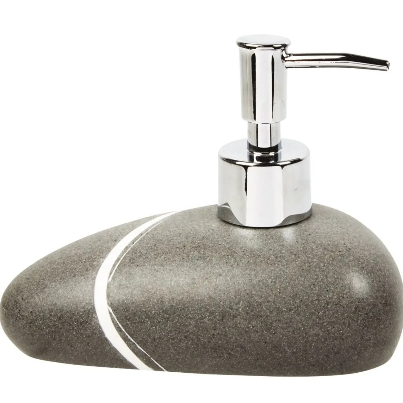 Gifi Aménagement Salle De Bain^Distributeur de savon galet gris