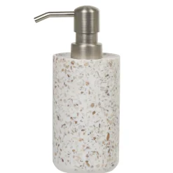Gifi Aménagement Salle De Bain^Distributeur de savon Terrazzo résine effet granit beige