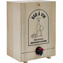Gifi Distributeur de vin en bois pour cubi 5L