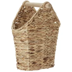 Gifi Equipement Wc^Dérouleur papier WC bois avec panière imitation osier tressé