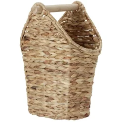 Gifi Equipement Wc^Dérouleur papier WC bois avec panière imitation osier tressé