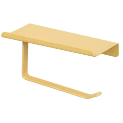 Gifi Equipement Wc^Dérouleur papier WC inox jaune Sunflow à visser ou coller 17,4x9xH8cm