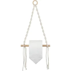 Gifi Equipement Wc^Dérouleur papier WC macramé 20xH54cm