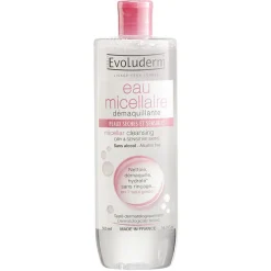 Gifi Beauté^Eau micellaire Evoluderm démaquillante peaux sensibles 500 ml