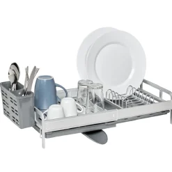 Gifi Egouttoir à vaisselle extensible gris et blanc