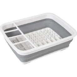 Gifi Egouttoir à vaisselle rétractable blanc gris