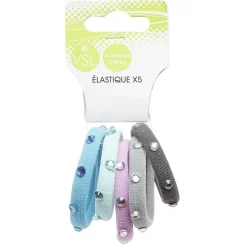 Gifi Beauté^Elastique cheveux strass x5