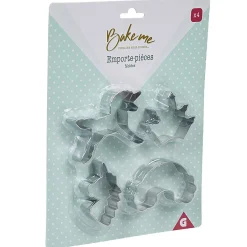 Gifi Emporte pièce forme Licorne Arc en ciel Couronne x4