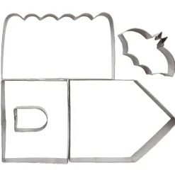 Gifi Emporte pièces maison hantée Halloween chauve souris x4