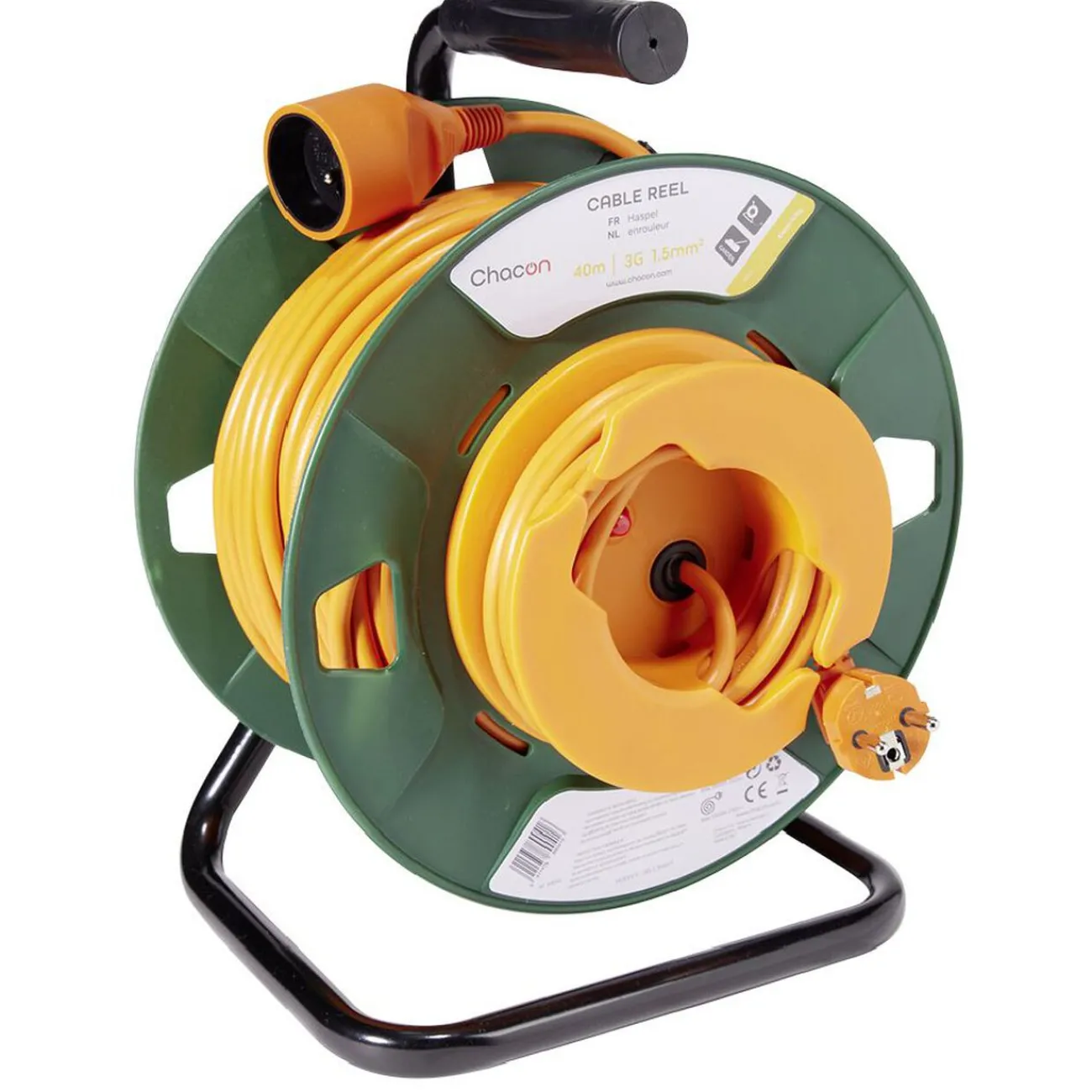 Gifi Accessoires Électriques^Enrouleur de jardin 40m vert