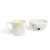 Gifi Ensemble bol et mug en porcelaine motif enfant motif koala H15cm