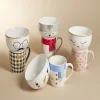Gifi Ensemble mug 355ml avec bol 520ml porcelaine motif bonhomme de neige