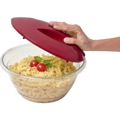 Gifi Essoreuse à salade 4 en 1 transparente et rouge