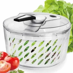 Gifi Essoreuse à salade Alcise levier horizontal blanche et grise