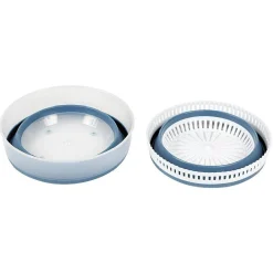 Gifi Essoreuse à salade rétractable 3,5 L bleu et blanc