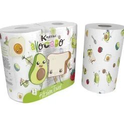 Gifi Nettoyage Et Entretien|Essuie-tout ménager Kartika 70 feuilles motif avocat x2