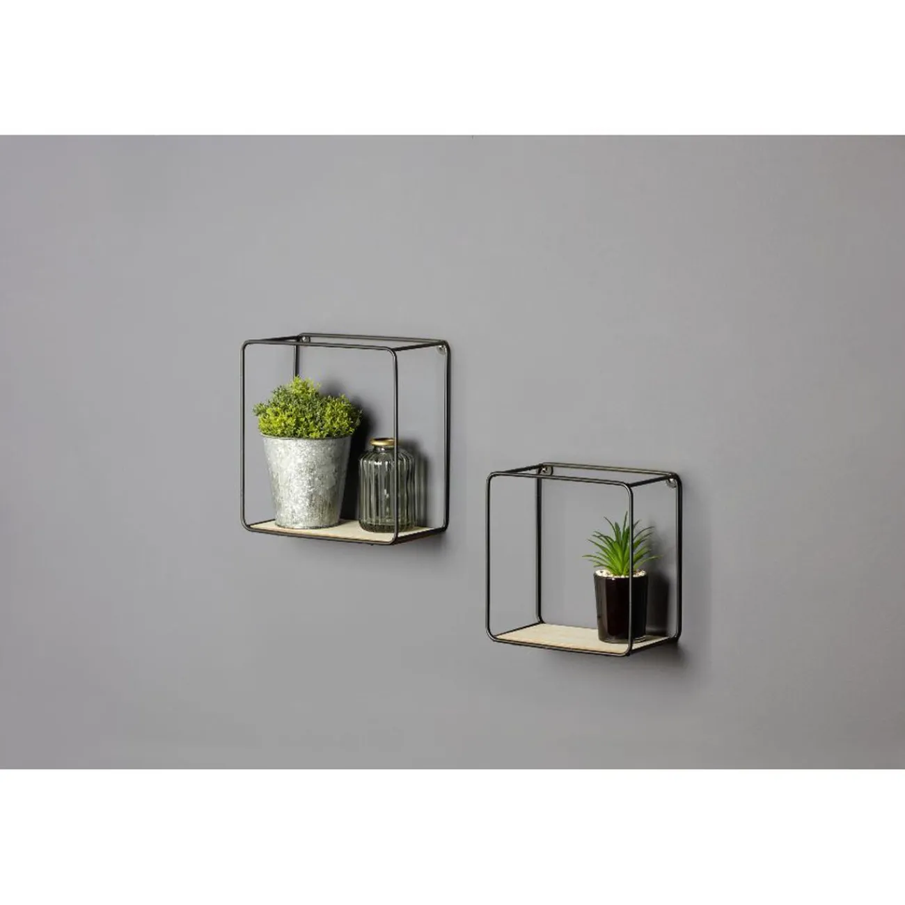 Gifi Rangement|Etagère carré noir x2