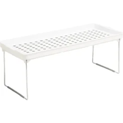Gifi Rangement|Etagère de cuisine blanche empilable