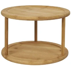 Gifi Etagère de cuisine ronde rotative 2 niveaux