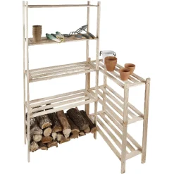 Gifi Rangement|Etagère de rangement en pin x 2