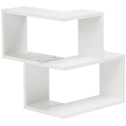 Gifi Rangement|Etagère double spécial angle couleur blanc