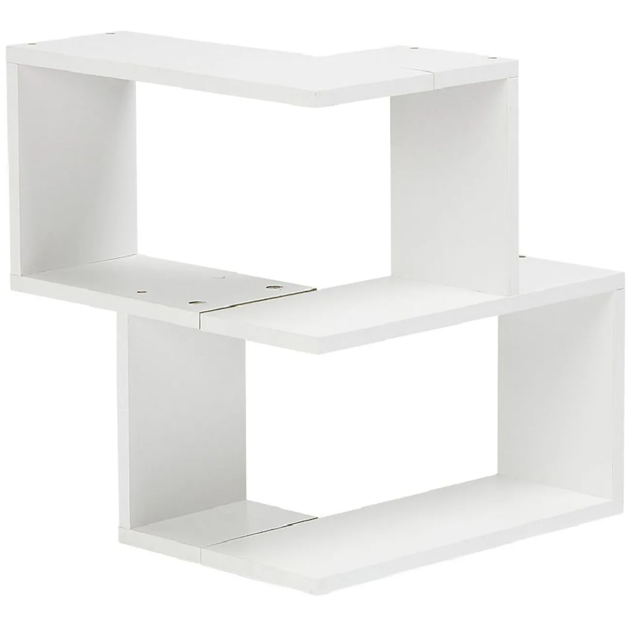 Gifi Rangement|Etagère double spécial angle couleur blanc