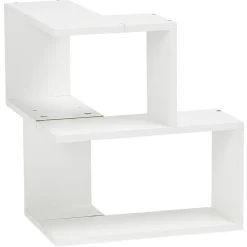 Gifi Rangement|Etagère double spécial angle couleur blanc