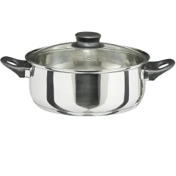 Gifi Faitout anti adhésif inox couvercle en verre