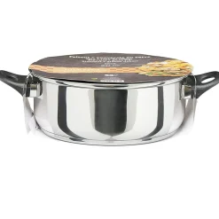 Gifi Faitout anti adhésif inox couvercle en verre