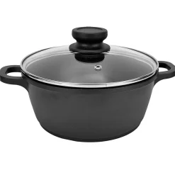 Gifi Faitout noir couvercle verre transparent