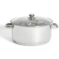 Gifi Faitout tous feux dont induction inox et verre Ø25,5cm