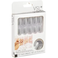 Gifi Beauté^Faux ongles argentés x24