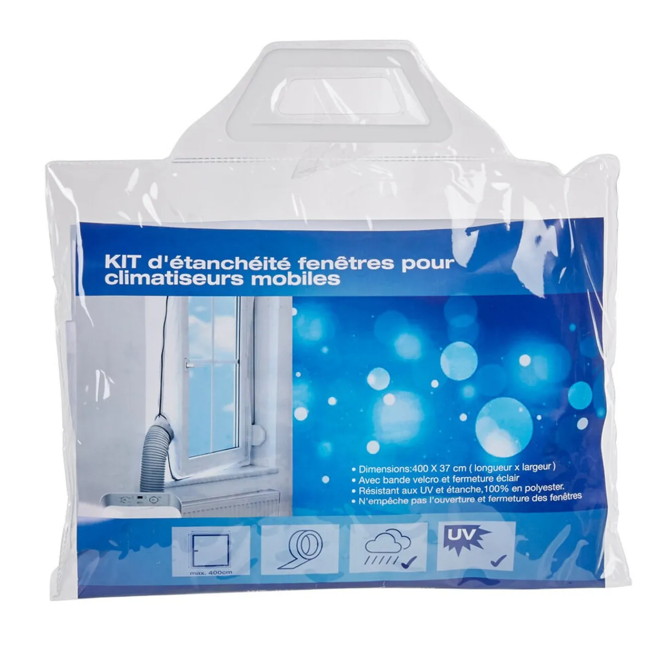 Gifi Ventilateur^Fenêtre kit blanc pour climatiseur Hot Air Stop