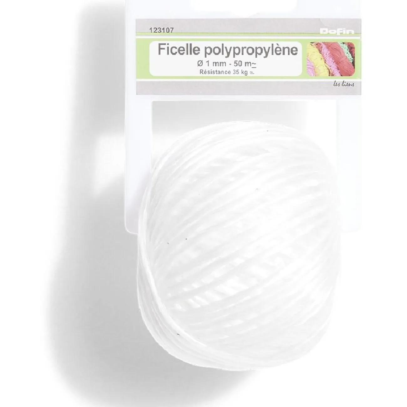 Gifi Quincaillerie^Ficelle en polypropylène blanc Ø1 mm - L.50 m