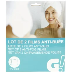 Gifi Aménagement Salle De Bain^Film anti buée adhérent pour miroir ou fenêtre x2