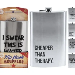 Gifi Flasque en métal message humoristique