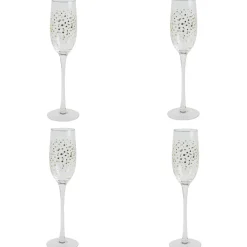 Gifi Flûte à champagne pois doré x4