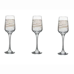 Gifi Flûte à champagne spirale x3