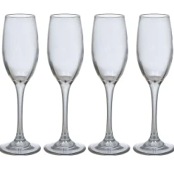 Gifi Flûte en verre argenté x4