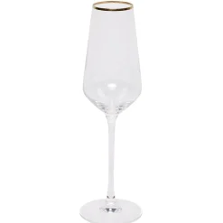 Gifi Flûte en verre avec liseré doré 23 cl x4