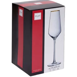 Gifi Flûte en verre avec liseré doré 23 cl x4