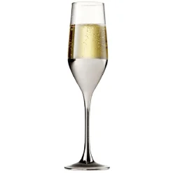Gifi Flûte en verre Oksana argentée 17cL x4