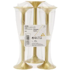 Gifi Flûte réutilisable dorée x6