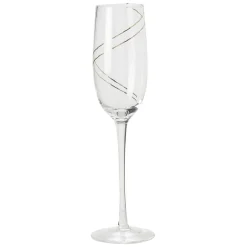 Gifi Flûte verre transparent liseré doré x4