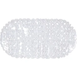 Gifi Equipement Douche^Fond de baignoire design galet pvc transparent