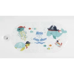 Gifi Equipement Douche^Fond de baignoire pvc transparent design animaux de la mer