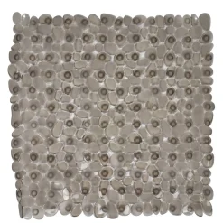 Gifi Equipement Douche^Fond de douche carré gris effet galets