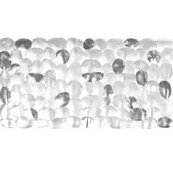 Gifi Equipement Douche^Fond de douche design galets gris brillant