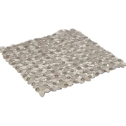 Gifi Equipement Douche^Fond de douche en pvc gris effet galets