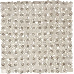 Gifi Equipement Douche^Fond de douche en pvc gris effet galets